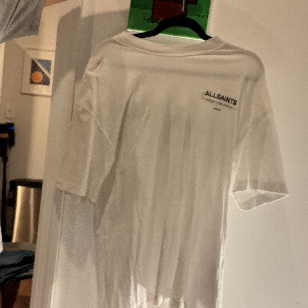 All Saints White Graphic Tee